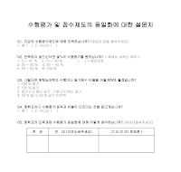 설문지(수행평가및점수제도의동일화) 설문지(수행평가및점수제도의동일화)
